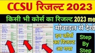 ccsu result 2023 kaise dekhe  how to check ccs university result 2023  ccsu ka result kaise dekhe [upl. by Ssyla842]