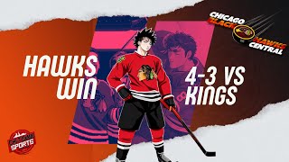 Blackhawks Complete Comeback Win vs Kings 43  LIVE [upl. by Ahsenre]