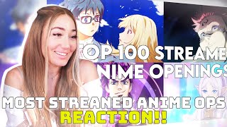 REACTING to the TOP 100 Streamed Anime Openings of ALL TIME 2024 [upl. by Doreen]