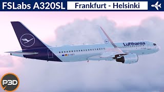 P3D v51 FSLabs A320 SL Lufthansa  Frankfurt to Helsinki  VATSIM Full flight [upl. by Arvonio228]