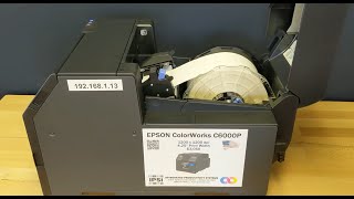 IPSi Print Lab  Epson ColorWorks C6000P Loading Internal Roll Labels [upl. by Gnihc175]