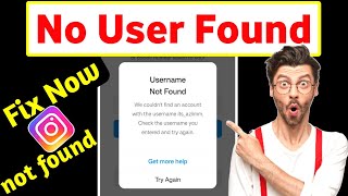 How To Fix No User Found Problem In instagram  User Not Found Problem On Instagram  No User Found [upl. by Ettenuahs]