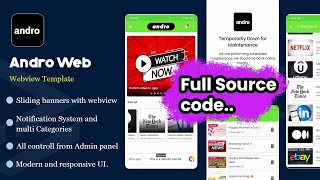 Webview app amp admin panel full source code  android  template [upl. by Weisman578]