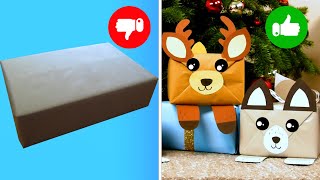 EMBALLAGES CADEAU DIY POUR NOËL🎁🎄Idées demballage cadeau [upl. by Baillieu493]