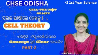 Cell Theory class 11 Odisha Board cell the unit of life unitIIII2 1st year Botany classes [upl. by Yeniar]