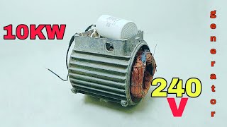 I turn a motor coil into 240V 10KW free energy generator with transformer magnet [upl. by Margo]