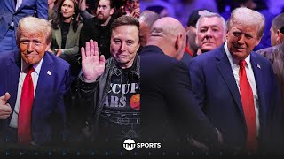 🇺🇸 Presidentelect Donald Trump arrives at Madison Square Garden alongside Elon Musk UFC309 😮‍💨 [upl. by Meehar]