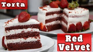 Cómo hacer Torta Red Velvet  Receta Fácil  Victoria Abanto [upl. by Odlanra]