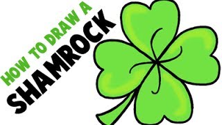 How to Draw a Shamrock or Four Leaf Clover for Saint Patricks Day [upl. by Ahsimik]