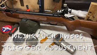 Weihrauch HW50S factory trigger adjustment How light will it go [upl. by Artkele]