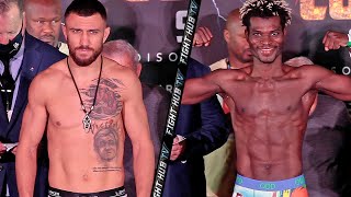 VASYL LOMACHENKO VS RICHARD COMMEY FULL WEIGH IN amp FACE OFF VIDEO  TOP RANK BOXING [upl. by Eiderf]