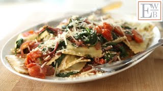 Beths Spinach Ravioli with Caramelized Onions and Tomatoes  ENTERTAINING WITH BETH [upl. by Llevel]