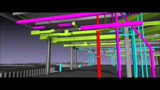 Brickell City Centre  Fire Sprinkler 3D BIM NAVIS Fly Through  2015  Video 1 [upl. by Sivart]