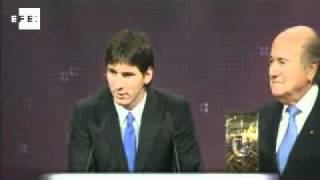 Messi wins best player in Europe award [upl. by Aehsrop]