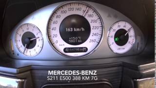 MercedesBenz E500E550 W211 7G tronic 388 hp  285 kW 100200 kmh [upl. by Aihsas]