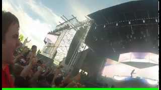 steve aoki longest cake throw hits guy in a wheelchair [upl. by Dulcinea]