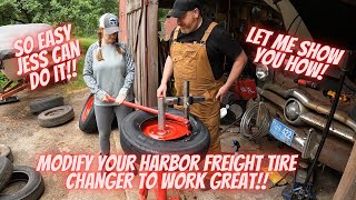 How to modify a Harbor Freight Tire Changer to work amazing Follow this DIY guide [upl. by Particia861]