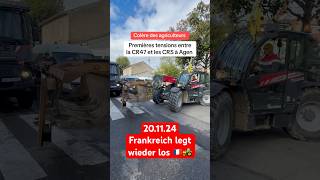 Frankreich fängt wieder an 🇫🇷🚜 frankreich demo protest bauerndemo traktor [upl. by Arelus618]