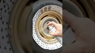 Paint Wheels Without Taking Them Off Car paint Wheels cars youtubeshorts [upl. by Birdt]