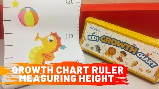 Growth Chart Ruler 200 cm Measuring Kids Height Wall Decor Kids Canvas Hanging Measurement Cartoon [upl. by Nowyt]