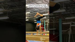 Extra difficult edition 😱👀😆 fypシ゚ gymnast beam handstandworkout trend shorts viral [upl. by Oza13]