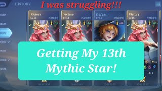 Mythic Battles  EXP Lane with Edith for 13th Mythic Star  Tough Early Game  Mobile Legends [upl. by Bartko]