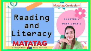 READING AND LITERACY QUARTER 1 WEEK 1 DAY 1 MATATAG CURRICULUMGRADE 1 [upl. by Nolyaw982]