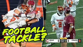 MOST PHYSICAL Moments From Brutal Lacrosse Game [upl. by Vladamir]