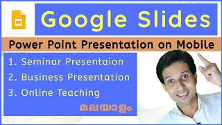 Google Slides on Mobile  Malayalam  Easy Tutorial [upl. by Ainoda]