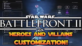 Customization for Heroes and Villains in Battlefront 2 [upl. by Piks]