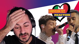 EUROVISION 2022 🇮🇹 ITALY REACTION  MAHMOOD AND BLANCO  BRIVIDI 🥲🥲🥲 [upl. by Aleakim]