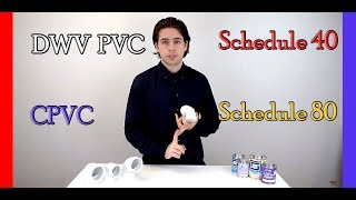 Differences between CPVC DWV PVC Schedule 40 PVC and Schedule 80 PVC [upl. by Mccreary]