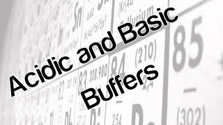 Acidic and Basic Buffers [upl. by Akinhoj270]