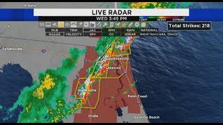 LIVE WEATHER Tornado watch expanded through Central Florida [upl. by Yecnay630]