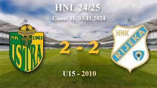 11 2010 U15 Istra 22 Rijeka HNL 2425 03112024 croatiafootball hnl [upl. by Mosenthal]