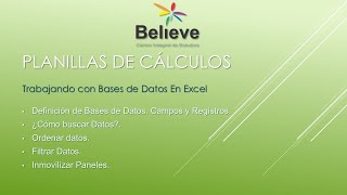 video bases de datos en Excel [upl. by Mansur]