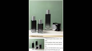 BO880Ready stock lotion pump gradient black glass bottlesjars and carton boxesskincarepackaging [upl. by Ariajaj]