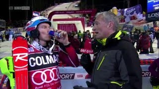 Marcel Hirscher almost hit by drone [upl. by Pearline]