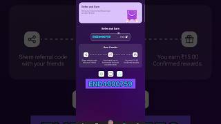 Earn reward app referral code  23102024  earn reward app new referral code  code END4990759 [upl. by Colligan]