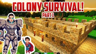 COLONY SURVIVAL Part 1 Father and Son DEFEND AGAINST ZOMBIES [upl. by Kieger641]