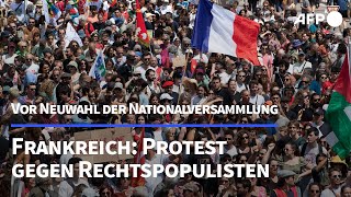 Hunderttausende protestieren in Frankreich gegen Rechtsruck  AFP [upl. by Dew852]