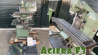 Aciera F3 Milling Machine with lots of accessoires Fräsmachine Fräsmaskin [upl. by Terr224]