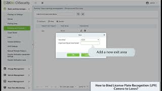 ZKBio CVSecurity Tutorial  How to Bind License Plate Recognition LPR Camera to Lanes [upl. by Ehcadroj]