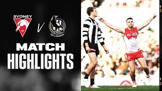 Sydney Swans v Collingwood Highlights  Preliminary Finals 2022  AFL [upl. by Leamhsi]