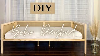 DIY DAYBED BOHO DIY FURNITURE 2021 [upl. by Elletse310]