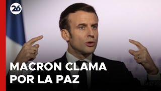 MACRON pidió por la PAZ EN MEDIO ORIENTE [upl. by Yrelbmik]