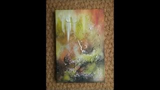 Abstraktes Acryl Bild mit Alufolie  Speed Painting [upl. by Sirapal]