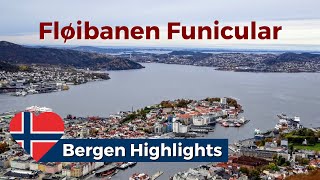 Bergen Funicular Railway Sensational View from Mount Fløyen [upl. by Keeley]