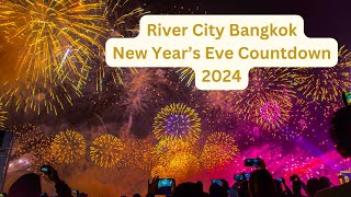 River City Bangkok Thailand  New Years Eve Countdown 2024  Breathtaking Fireworks Display [upl. by Dawn]