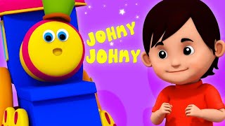 Johnny Johnny Yes Papa  Three Blind Mice  Bob The Train Nursery Rhymes [upl. by Morvin]